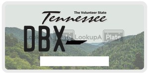 DBX  license plate in TN