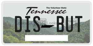 DISBUT license plate in Tennessee