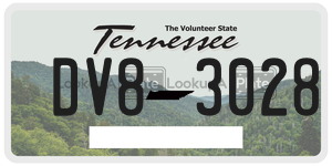 DV83028  license plate in TN