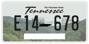 E14678  license plate in TN