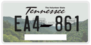 EA4861  license plate in TN