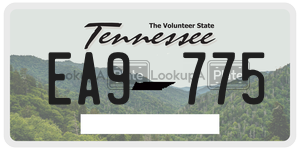 EA9775  license plate in TN