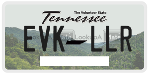 EVKLLR  license plate in TN