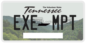 EXEMPT  license plate in TN