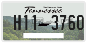 H113760  license plate in TN