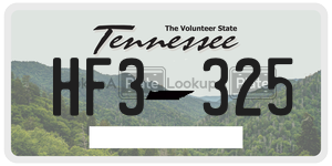 HF3325  license plate in TN