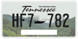 HF7782  license plate in TN