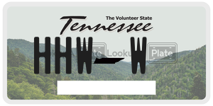 HHWW  license plate in TN