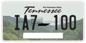 IA7100  license plate in TN