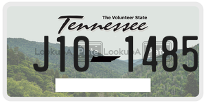 J101485 license plate in Tennessee