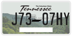 J7307HY license plate in Tennessee
