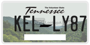 KELLY87 license plate in Tennessee