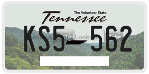 KS5562  license plate in TN