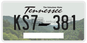 KS7381  license plate in TN
