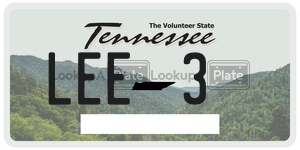 LEE3  license plate in TN
