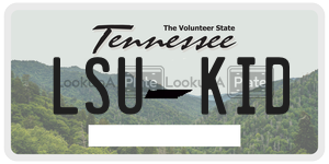 LSUKID license plate in Tennessee