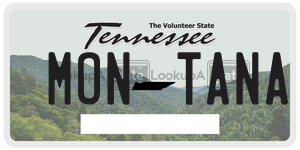 MONTANA  license plate in TN