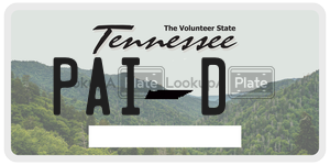 PAID  license plate in TN