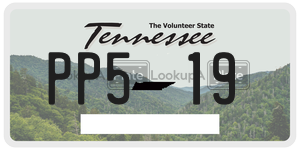 PP519 license plate in Tennessee
