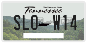 SLOW14  license plate in TN