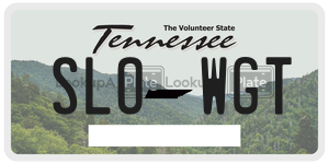 SLOWGT  license plate in TN