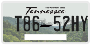 T8652HY license plate in Tennessee