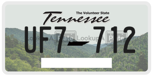 UF7712  license plate in TN