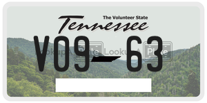 V0963  license plate in TN