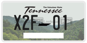 X2F01 license plate in Tennessee