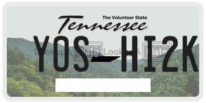 YOSHI2K  license plate in TN