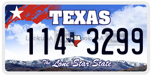 1143299  license plate in TX