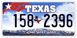 1582396  license plate in TX