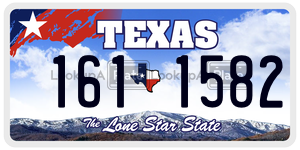 1611582  license plate in TX