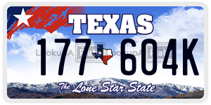 177604K  license plate in TX