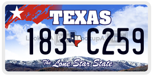 183C259 license plate in Texas