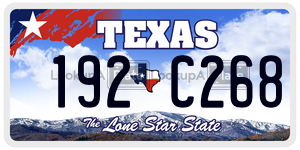 192C268 license plate in Texas