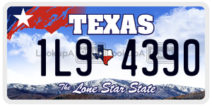 1L94390 license plate in Texas