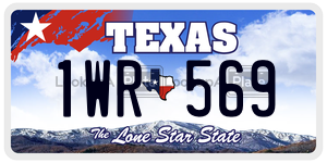 1WR569 license plate in Texas