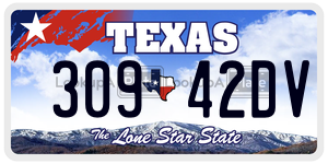 30942DV license plate in Texas
