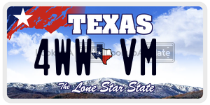 4WWVM license plate in Texas