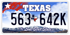 563642K  license plate in TX