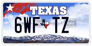 6WFTZ  license plate in TX