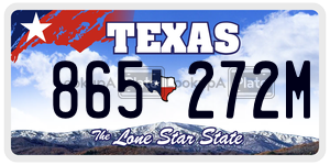 865272M license plate in Texas