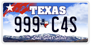 999C4S license plate in Texas