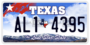 AL14395 license plate in Texas