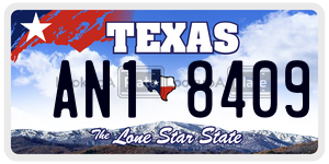 AN18409 license plate in Texas