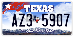 AZ35907 license plate in Texas