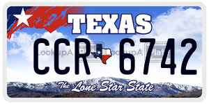 CCR6742  license plate in TX