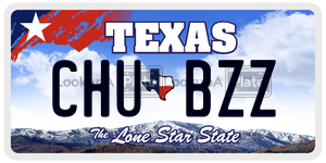 CHUBZZ license plate in Texas