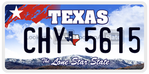 CHY5615 license plate in Texas